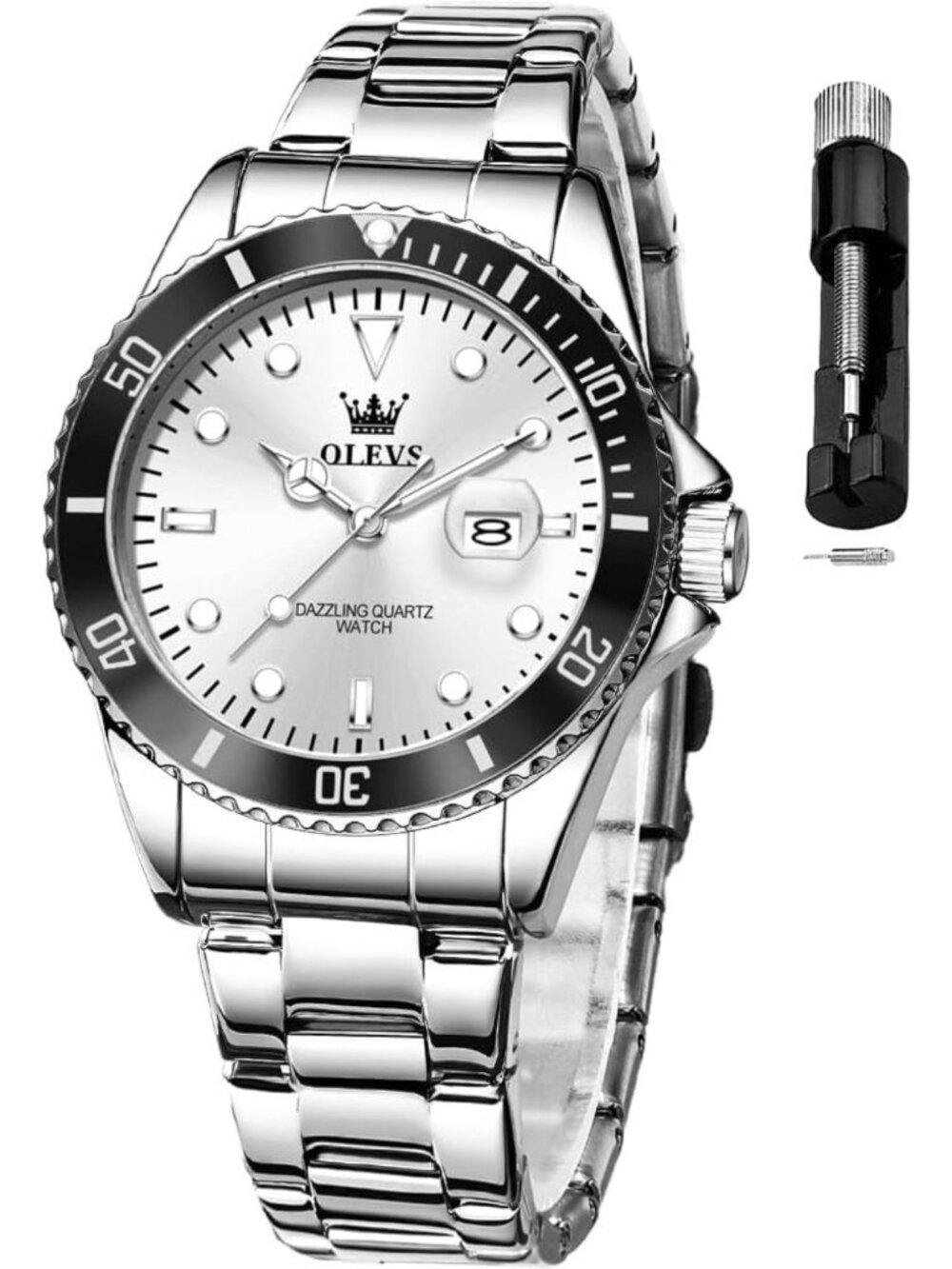Elegant Women's Analog Watch - Waterproof, Luminous, Stainless Steel, Easy Read